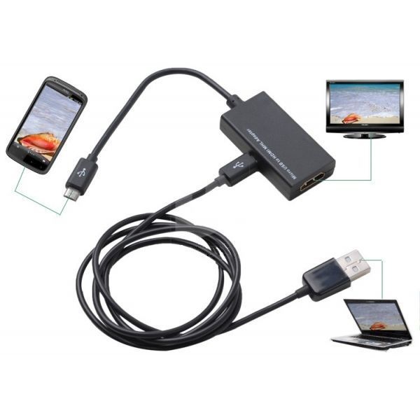 Перехідник кабель Samsung MHL micro USB &mdash; HDMI Samsung HTC S2 Male to Female Пристрій призначений для вимкнення 2368 фото