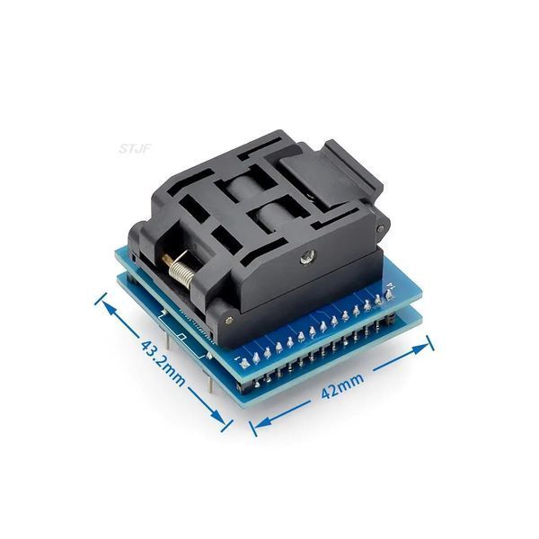 Переходник TQFP32 (QFP32, LQFP32) - DIP28 (0,8 мм) Atmega Khaki 6530-2 фото