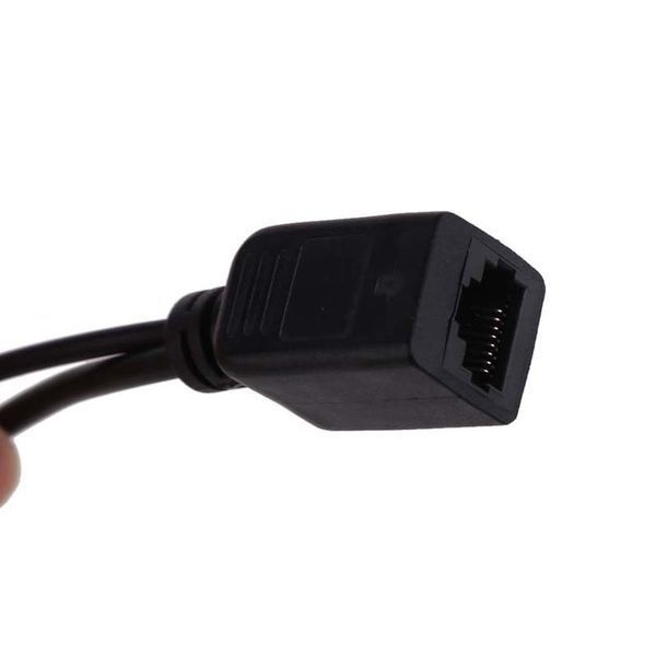POE RJ45 IEEE 802.3af подача питания на расстоянии по витой паре инжектор (приемник+передатчик) удлинитель чер 3330 фото