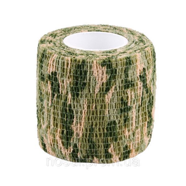 Стрічка камуфляжна GRASS GREEN CAMOUFLAGE еластична для камуфлювання зброї, оптики 3578 фото
