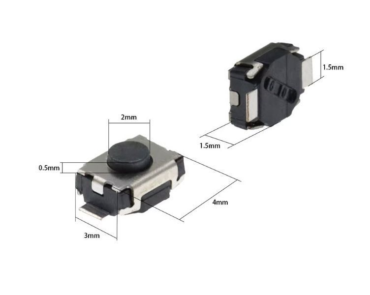 Кнопка тактовая 3*4*2 мм 4pin DIP SMD микропереключатель телефон сигнализация брелок remote control Tactile Sw 4355 фото
