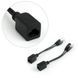 POE RJ45 IEEE 802.3af подача питания на расстоянии по витой паре инжектор (приемник+передатчик) удлинитель чер 3330 фото 4