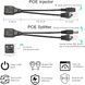POE RJ45 IEEE 802.3af подача питания на расстоянии по витой паре инжектор (приемник+передатчик) удлинитель чер 3330 фото 2