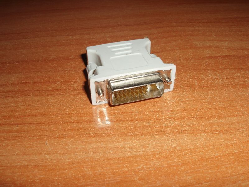 Перехідник адаптер DVI-D male Dual Link (тато) &mdash; VGA female (мама) DE15F він же D-Sub 15 939 фото