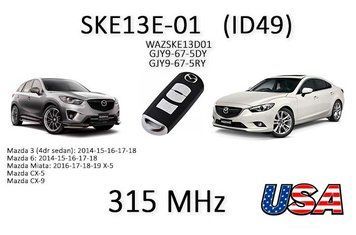 Смарт-карта ключ MAZDA SKE13E-01 Вуличний ID49 315 MHz NXP7953 key USA SMART (FCC ID SKE13D01) 4892 фото