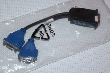 Видеоразветвитель DMS-59 - 2хVGA Сплиттер DMS59 pin in VGA out Dell dual Кабель HP Cable Kit for WS 681 фото
