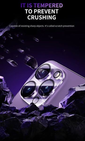 9Н Стекло защитное для камеры iPhone 13 Pro (6,1") Tempered Glass 8060 фото