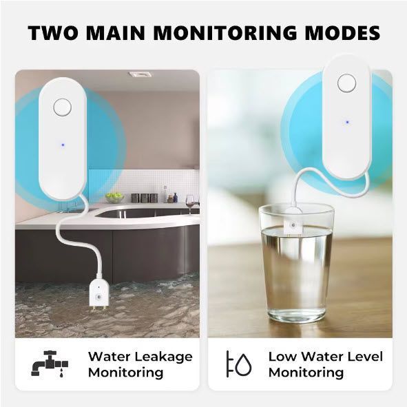 Tuya датчик протечки Wi-FI (белый) Smart Water detector Leak Sensor Alexa Google Home беспроводный "Умный дом" 7976 фото