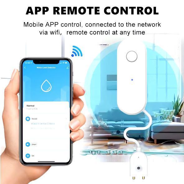 Tuya датчик протечки Wi-FI (белый) Smart Water detector Leak Sensor Alexa Google Home беспроводный "Умный дом" 7976 фото
