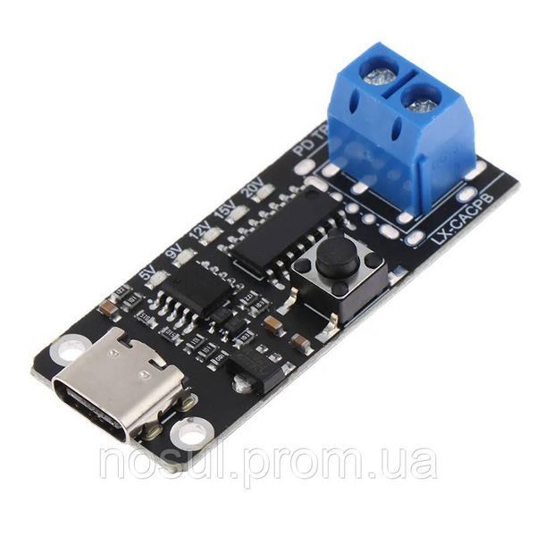 LX-CMTPD PD/QC зарядное устройство ЗУ 100W 5-9-12-15-20V, 5A (вход Type-C мама, выход 2 pin мама "под винт") 7486 фото