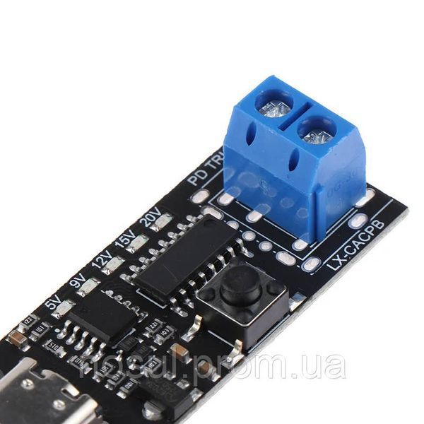 LX-CMTPD PD/QC зарядное устройство ЗУ 100W 5-9-12-15-20V, 5A (вход Type-C мама, выход 2 pin мама "под винт") 7486 фото
