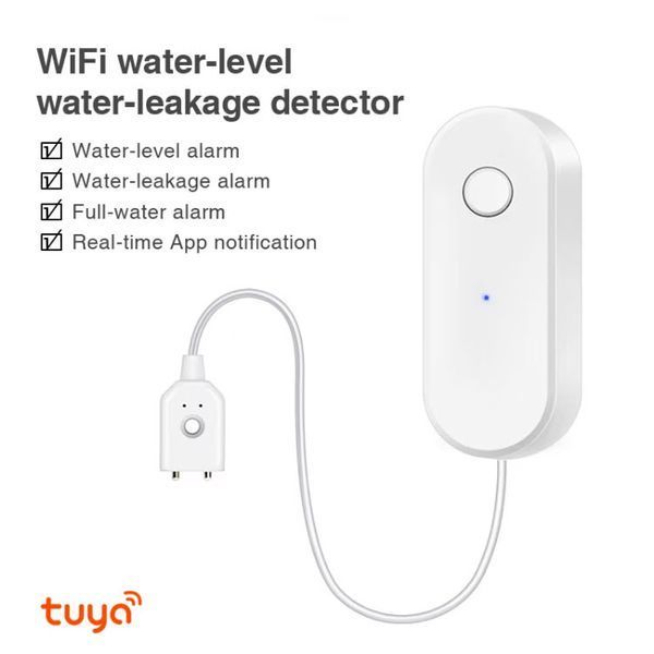 Tuya датчик протечки Wi-FI (белый) Smart Water detector Leak Sensor Alexa Google Home беспроводный "Умный дом" 7976 фото