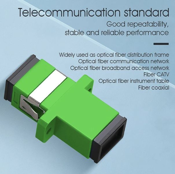 SC/APC одномодовый оптический соединитель (фланцевый адаптер) 9/125 мкм SM FTTH GPON объединитель адаптер 8213 фото