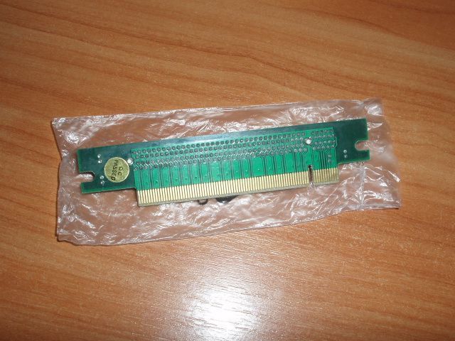Райзер PCI-E 3.0 16x 1U Server кутовий правий майнінг поворот відеокарта 90 градусів Right Angle Extender Adaptor Card 0314 фото
