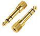 Стереоадаптер штекер 6.3 мм aux (6.35 mm male тато) &mdash; 3.5 мм (female мама) mini jack золоте напилення adapter 4239 фото 9