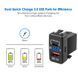Сокет Toyota USB 2 порти USB (type-C PD + QC 3.0) 40*40*22мм 12-24В установка в заглушку кнопок ВОЛЬТМЕТР LED 6907 фото 3