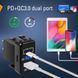 Сокет Toyota USB 2 порти USB (type-C PD + QC 3.0) 40*40*22мм 12-24В установка в заглушку кнопок ВОЛЬТМЕТР LED 6907 фото 4