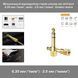 Стереоадаптер штекер 6.3 мм aux (6.35 mm male тато) &mdash; 3.5 мм (female мама) mini jack золоте напилення adapter 4239 фото 1