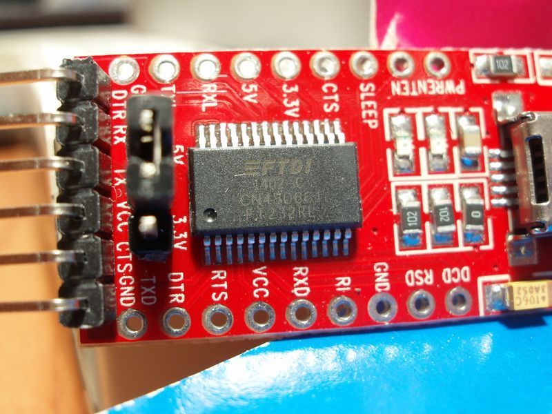 Программатор USB ― TTL UART на чипе FTDI FT232RL 1402HC RS232 2977 фото