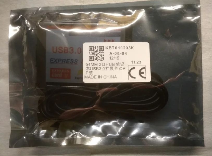 Адаптер ASM1042 ExpressCard 54 - USB 3.0 (2 port) контроллер ЮСБ (Thinkpad X201) Laptop Notebook ноутбук замен 7629 фото
