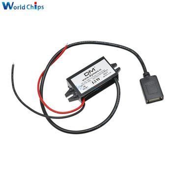Конвертер преобразователь напряжения с USB портом 12/24V - 5V (3А) 15W импульсный влагозащищенный герметичный 3595-2 фото