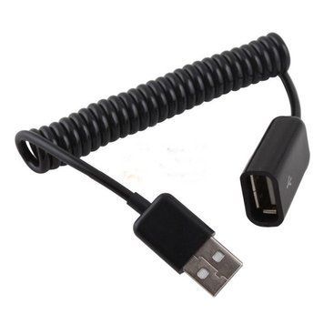 Кабель USB 2.0 подовжувач 3 м (тато &mdash; мама) спіральна навивка spiral cable 4660 фото