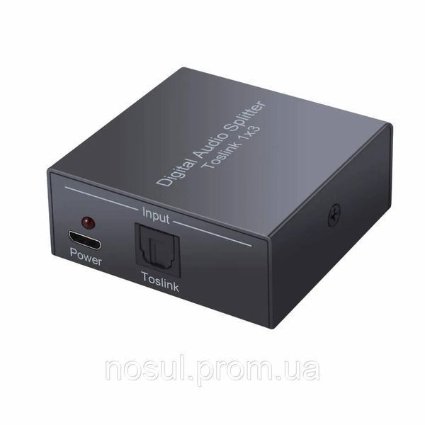 Prozor PST149 сплиттер Toslink 1*3 оптический активный (питание USB) вывод звука на 3 устройства 7544 фото