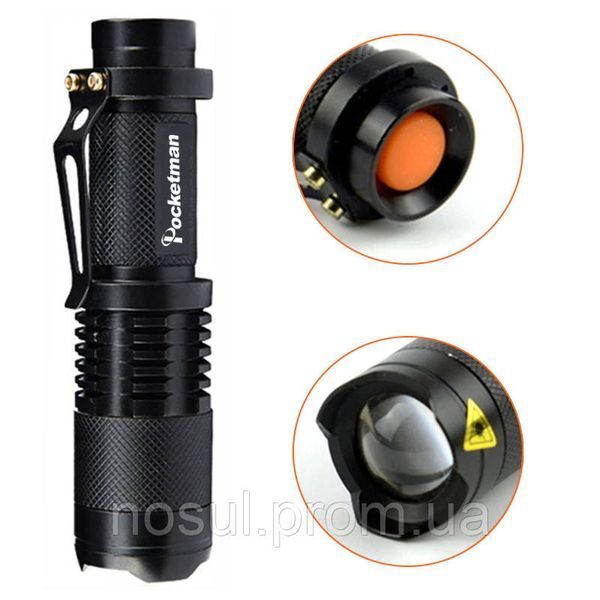 Ліхтар Pocketman BL Mini Q5 LED Light 300 LM (живлення 14500 або АА) алюміній 6685 фото