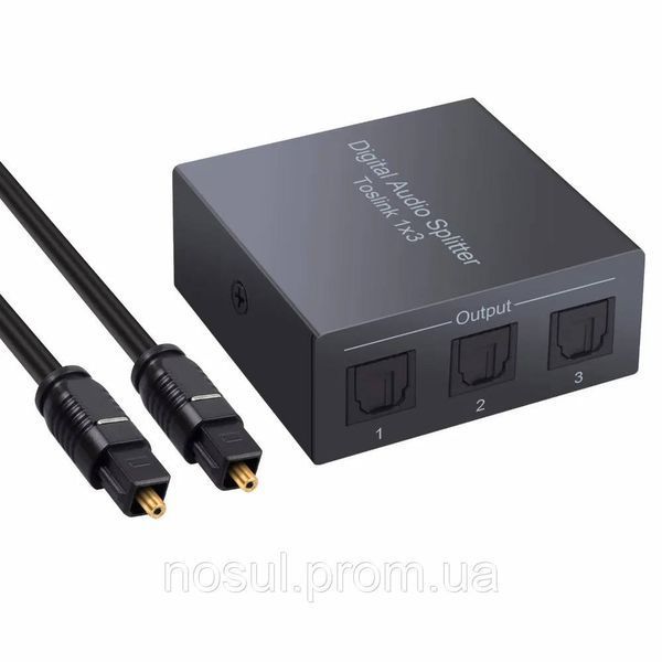 Prozor PST149 сплиттер Toslink 1*3 оптический активный (питание USB) вывод звука на 3 устройства 7544 фото