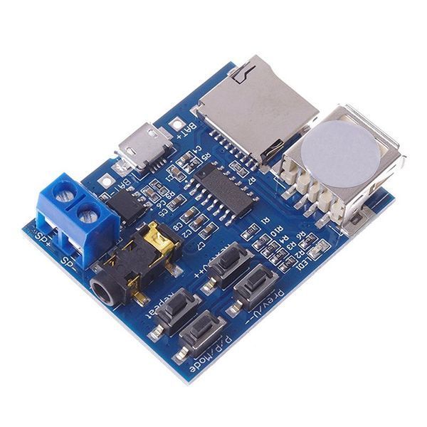 Arduino USB mp3 плеер (слот microSD) TF card U disk усилитель Format decoder board module amplifier decoding a 5017 фото