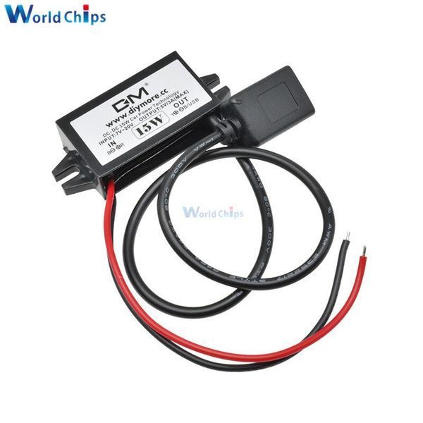 Конвертер преобразователь напряжения с USB портом 12/24V - 5V (3А) 15W импульсный влагозащищенный герметичный 3595-2 фото