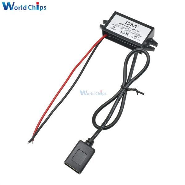 Конвертер преобразователь напряжения с USB портом 12/24V - 5V (3А) 15W импульсный влагозащищенный герметичный 3595-2 фото