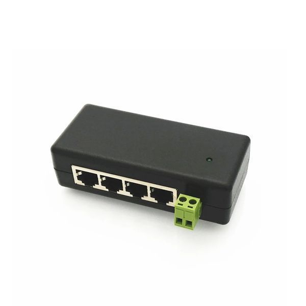 Инжектор PoE 4 портовый LAN Port Passive DC12V-48V(upto 10A) в корпусе IEEE802.3af/at 10/100 Mbps CCTV видеона 3329-2 фото