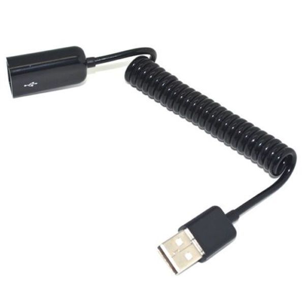 Кабель USB 2.0 подовжувач 3 м (тато &mdash; мама) спіральна навивка spiral cable 4660 фото