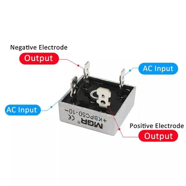 KBPC2510 (25A 1000V) міст діодний Diode Bridge Rectifier перетворювач змінного струму в постійний 7775 фото