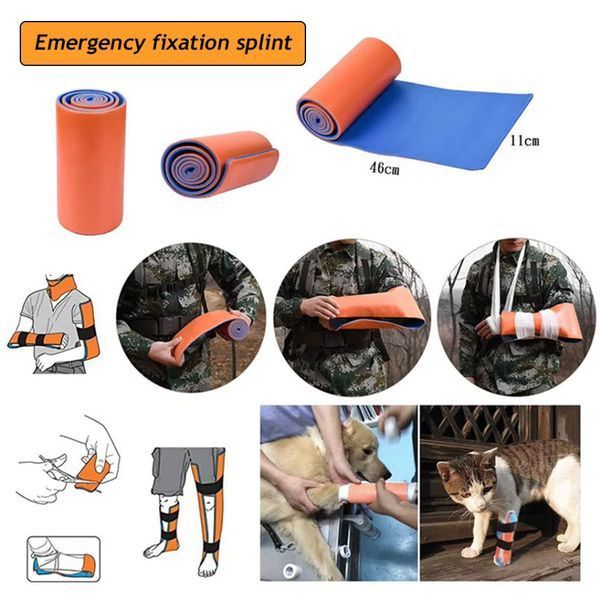 Шина медична універсальна фіксувальна CARBOU First Aid (11*46 см) алюмінієво-полімерна посилена тактичі 8010 фото
