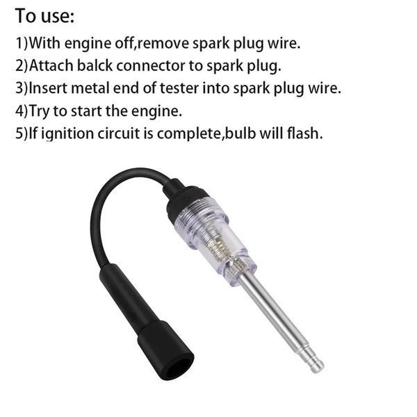 Тестер контактный проверка свечей зажигания двигателя ДВС In Line System Spark Tester Pen Detector 7863 фото