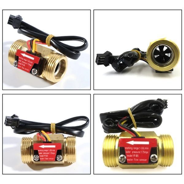 YF-B5 витратомір води датчик контролю витрати DN20 3/4' Water Flow Sensor перетворювач розумний будинок контроль 5095 фото