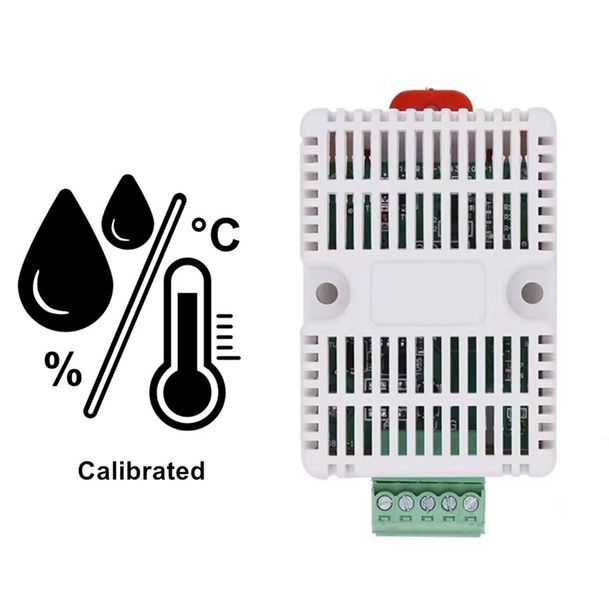 XY-MD02s (EID041-G01s, SHT30) датчик температуры и влажности Modbus RS485 под DIN рейку промышленный сенсор 5570-2 фото