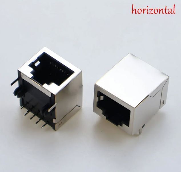 Модуль перехідник Ethernet мережевий RJ45 8P8C (female, "мама", вертикальний) - 9 pin DIP XH 2.54 мм (male, "тато", V-Type вертикальне розташування контактів) адаптер Breakout Board + Pin Header Adapter Board To Modular Connector 8117 фото