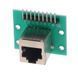 Модуль перехідник Ethernet мережевий RJ45 8P8C (female, "мама", вертикальний) - 9 pin DIP XH 2.54 мм (male, "тато", V-Type вертикальне розташування контактів) адаптер Breakout Board + Pin Header Adapter Board To Modular Connector 8117 фото 2
