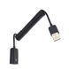 Кабель USB удлинитель 1м (папа - мама) спиральная навивка extender подключение флешки 4998 фото 4