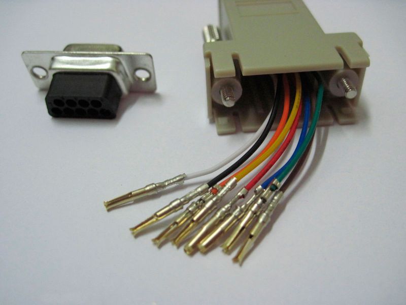 Адаптер удлинитель RS232 &mdash; RJ45 (1-50 м) через витую пару UDP ком порт последовательный null modem кабель прош 0430 фото