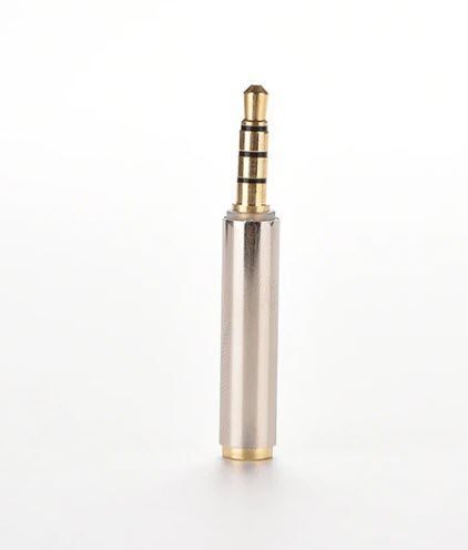 CTIA OMTP Apple Nokia AV перехідник 3.5 мм 4 pin (тато) &mdash; 2.5 мм 4-pin stereo (мама) ЗОЛОТ.НАПІЛЕННЯ 4 pole Male to 3 pole Female Jack Stereo Audio Adapter 3.5 M Adaptor 7973-2 фото