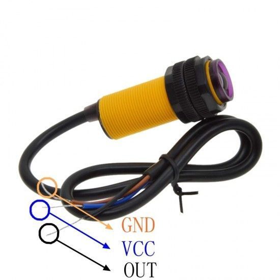E18-D80NK Датчик IR расстояния (10...80 см) инфракрасный ИК Infrared Reflectance Sensor for Sensor Shield DC 5 2420-3 фото