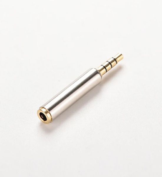CTIA OMTP Apple Nokia AV перехідник 3.5 мм 4 pin (тато) &mdash; 2.5 мм 4-pin stereo (мама) ЗОЛОТ.НАПІЛЕННЯ 4 pole Male to 3 pole Female Jack Stereo Audio Adapter 3.5 M Adaptor 7973-2 фото