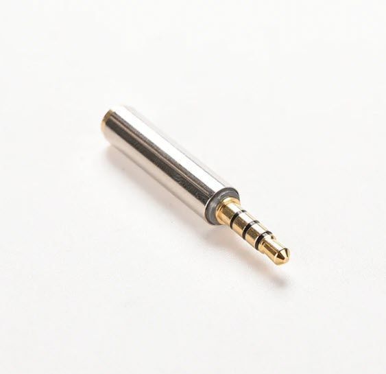 CTIA OMTP Apple Nokia AV перехідник 3.5 мм 4 pin (тато) &mdash; 2.5 мм 4-pin stereo (мама) ЗОЛОТ.НАПІЛЕННЯ 4 pole Male to 3 pole Female Jack Stereo Audio Adapter 3.5 M Adaptor 7973-2 фото