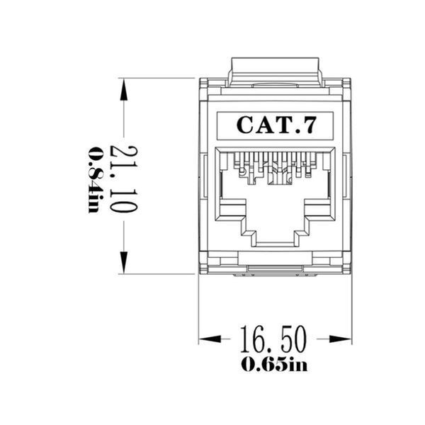 Keystone модуль RJ45 CAT7 для сетевых компьютерных розеток (под рамку блока розеток или патч-панелей) Jack 6356 фото