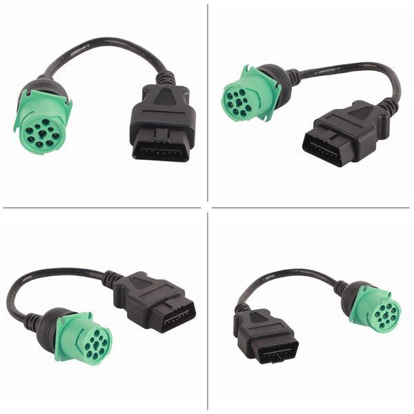 Переходник Autocom TCS 16pin - J1939 9 pin MALE (GREEN Type) Cummins Diesel Truck Deutsch 7315 фото