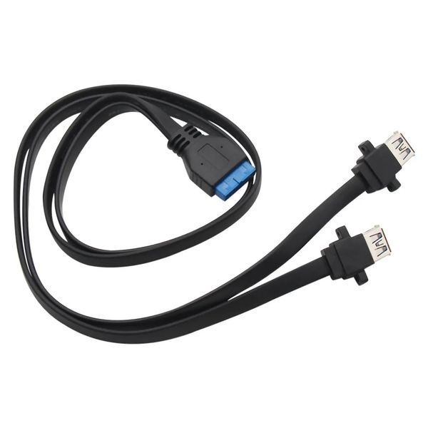 Удлинитель USB 3.1 Gen1 3.0 (2 ports) Type A (Female) IDC 20 Pin SuperSpeed кабель extender Motherboard Adapte 7592 фото